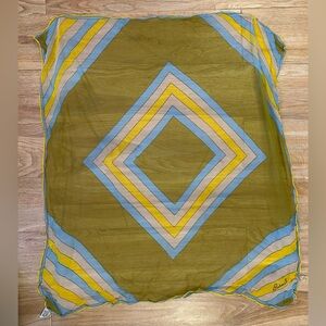 Vintage Burmel nylon geometric scarf